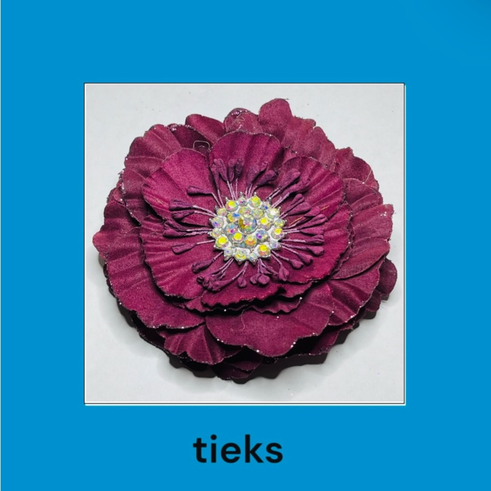Tieks Burgundy Floral Accessory